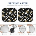thumbnail image 6 of Disketp 2 Piece Honey Bees At Night Pattern Windshield Sunshades,Folding Windshield Sun Shade For Car Suv Trucks Sedan,Blocks Uv Rays Sun Visor Protector-Small, 6 of 7