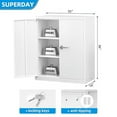 thumbnail image 2 of Superday 36" Metal Storage Cabinet, White Garage Storage Cabinet with Locking Doors and Adjustable Shelves, Steel Lockable Storage Cabinet, Tool Cabinet for Home Office, Garage, School, 2 of 7