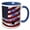 Blue/White, variant on 3drose, Image of Usa Flag with Words Best Air Force in World, 11oz Two-tone Blue Mug