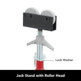 thumbnail image 6 of Pinypikaka Pipe Jack Stand with Roller Head, 28-52 Inch Height Adjustable,1/8"-12" Capacity, 2500LBS Load Capacity, Heavy-Duty Carbon Steel Body, Steel Jack Stands, Red, 6 of 8