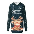 thumbnail image 4 of zaveiop Hoodies Dress Women Long Sleeve Midi Sweatshirt Dress Funny Christmas Graphic Pullover Dress with Pocket (Z5-Navy, XL), 4 of 4