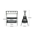 thumbnail image 2 of Outdoor Camping Cups Bowls Drying Rack Hung Shelf Aluminum Alloy Bracket Picnic BBQ Tableware Cookware Storage Rack Campsite Tools Shelf, 2 of 8