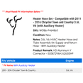 thumbnail image 2 of Heater Hose Set - Compatible with 2011 - 2016 Chrysler Town and Country 3.6L V6 (with Auxiliary Heater) 2012 2013 2014 2015, 2 of 3