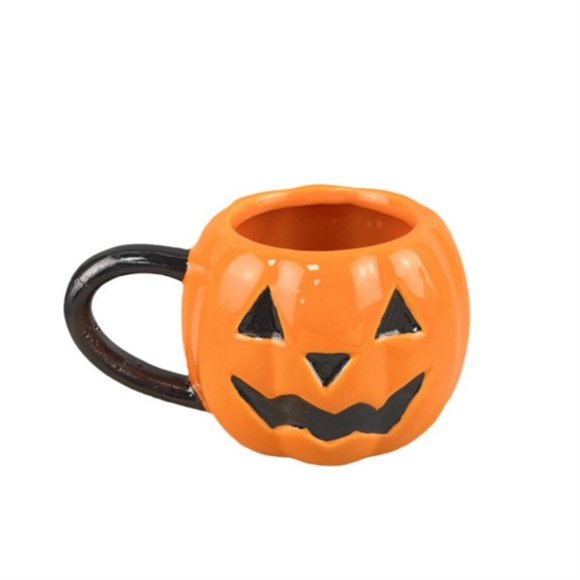 Halloween Ceramic Pumpkin Cup Strange Autumn Coffee Tea Cup You Enjoy This Festival's Favorite Year After Year. Stacked Coffee Mugs with Stand Glasses Stand Cute Cool Glass Cups Cool Coffee Cups