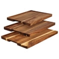 thumbnail image 3 of Elama 3 Piece Acacia Wood Cutting Board Set with Base, 3 of 5
