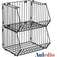 thumbnail image 4 of Auledio 2 Pack Metal Storage Baskets with HandlesDryer Rack for Kitchen Cabinets and Pantry, Black, 4 of 7