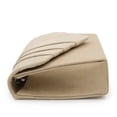 thumbnail image 3 of Milisente Women Evening Bag Suede Pleated Clutch Purse For Female With Shoulder Chain (Beige), 3 of 7