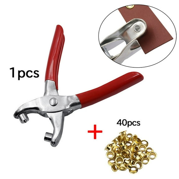 1/40Pcs Eyelet Grommet Pliers Rivets Hole 1/4Inch Steel Fabric Canvas Setter Repairing Kit Business Industrial Light Equipment