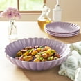 thumbnail image 2 of The Pioneer Woman Colette Stoneware 11-inch Serving Bowl, Purple, 2 of 7