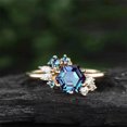 thumbnail image 2 of Estilo Europeo Y Americano de Moda Seis Garras Zirconia Incrustado Anillo, Lily Oro Anillo para las Mujeres, 2 of 5