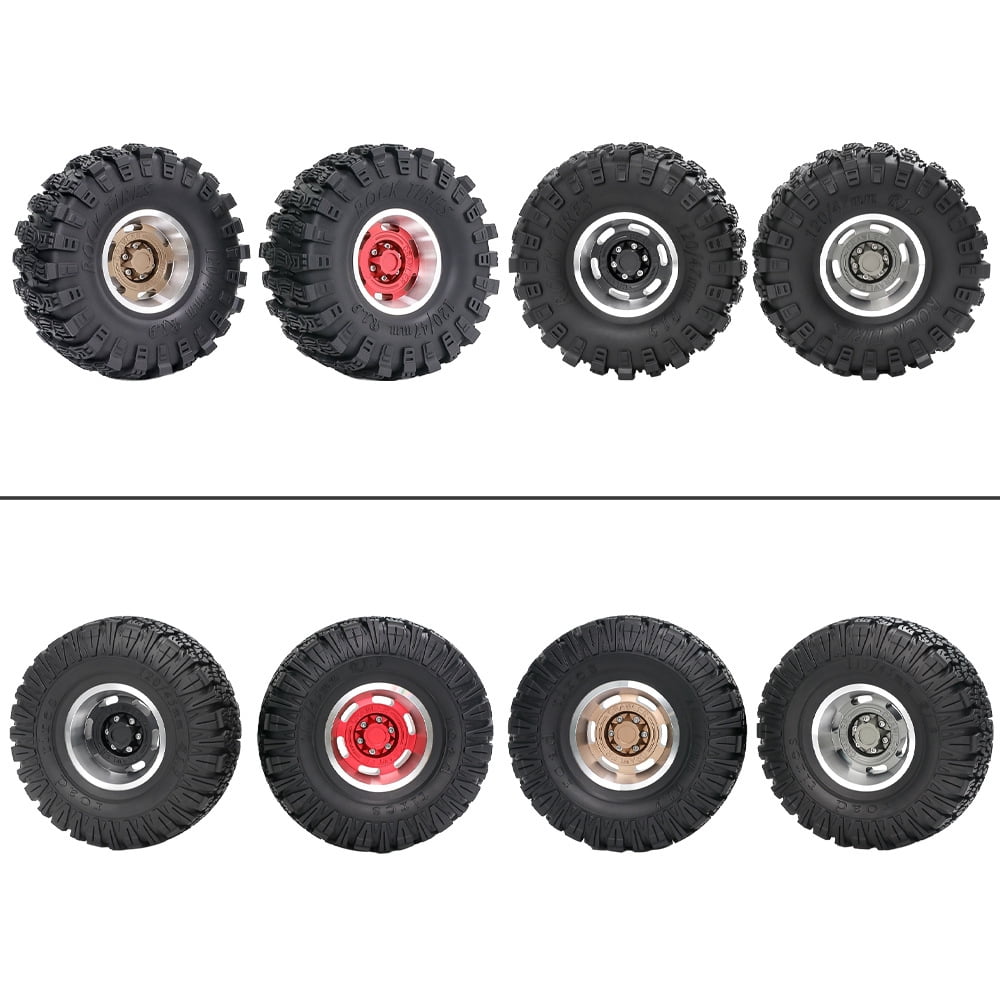 Wheel Rims for Car Toy Remote Control Crawler Car Metal Accessories for Toy Car Collectors Beadlock Wheel Rims