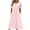 Pink, variant on Meichang Eyelet Dresses for Women Summer Crew Neck Pleated Short Sleeve Dresses Solid Color Flowy Midi Dresses Loose Fit Casual Beach Dresses with Pockets Light Blue XL