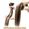 thumbnail image 6 of SEGO Clip in Hair Extensions Human Hair 100% Real Remy Hair 10-24 inch Full Head Thick Hair Pieces Silky Straight Balayage Hair Cleanrance, 6 of 9