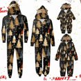 thumbnail image 4 of SUXIAN Christmas Pajamas Family Daddy Sleepwear Big Headed Deer Print Plaid Long Sleeve Jumpsuit Soft Suitable Holiday Romper Mens Pajamas, 4 of 7