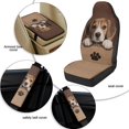 thumbnail image 6 of Xoenoiee Dachshund Paw Pattern Car Accessories Set of 5, PU Leather Car Seats Cover Protector, Seatbelt Cover, Auto Armrest Cover Protector for Most Vehicle, SUV, Truck, 6 of 7