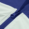 thumbnail image 5 of Fengqque Men's UPF 50+ Sun Protection Hoodie Jacket Zip Up Lightweight Long Sleeve Color Blocked UV Fishing Shirts Quick Dry Zip Pockets Dark Blue XXL(XXL), 5 of 6