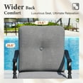 thumbnail image 3 of Summit Living Black 7-Piece Metal Outdoor Patio Dining Set with 2 Swivel Chairs, 4 Fixed Chairs & 60" Patio Table with Umbrella Hole for 6, Gray Cushion, 3 of 15