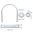 thumbnail image 3 of Unique Bargains 95mm Inner Width 130mm Length Round U-Bolt Steel M6 1 Set, 3 of 4