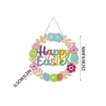 thumbnail image 2 of Wooden Easter Decoration Door Wreath For Front Door, Hollow Bunny & Egg Sign With "Happy Easter" Text, Hanging Wall Decor For Spring Welcome, Easter Party Supplies, 25*25Cm, 2 of 6