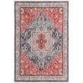 thumbnail image 7 of Buganda 2'x3' Small Area Rug, Non Slip and Low Pile Door Mat, Vintage Distress Print Pattern Carpet, Machine Washable rugs for Entrance, Red, 7 of 7