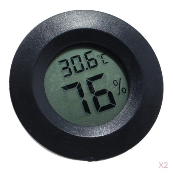 Termómetro Digital de Humedad Sunnimix Pantalla LCD para Tanque de Reptiles Negro