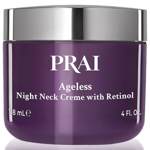 PRAI Beauty Ageless Throat & Decolletage Night Creme | Neck Firming Cream For Overnight Use | Cruelty & Paraben-Free Neck Tightening Cream with Retin