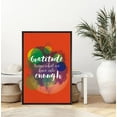 thumbnail image 2 of PixonSign Framed Wall Art Print Set Gratitude Orange Watercolor Word Art Inspirational Motivation Typography Modern Art Chic Colorful Multicolor Ultra for Living Room, Bedroom, Office - 24"x36" Black, 2 of 5