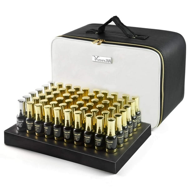 Set de esmaltes de uñas en gel VENALISA, 120 unidades, 12 ml, con base y capa superior