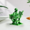thumbnail image 3 of Green Army Man Figure under 5! CQCYD Funny Green Army Man Ornament, Mini Soldier Figurine for Desk and Shelf, Military Themed Decoration for Office and Home, 3 of 6