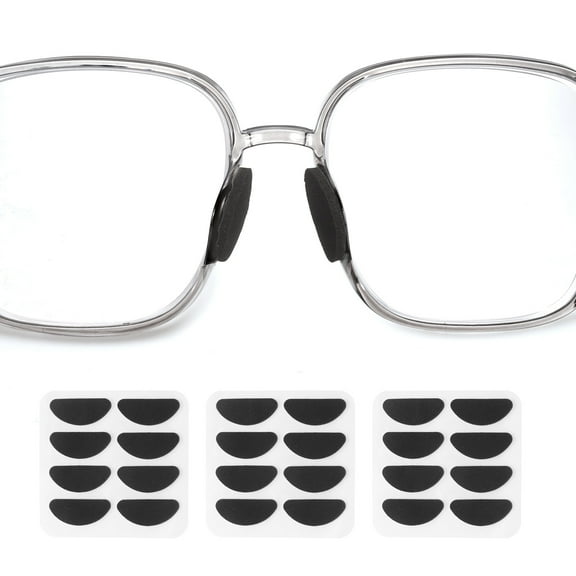 Uxcell 3 Pairs Glasses Nose Pads Soft Foam Eyeglass Nose Pads D-shaped, 1mm, Black