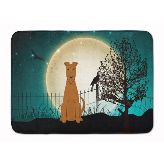 Halloween Scary Irish Terrier Machine Washable Memory Foam Mat