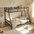 thumbnail image 6 of ASINMAK Twin-Over-Full Metal Bunk Bed for Teens with Built-in Ladder - Black, 6 of 7