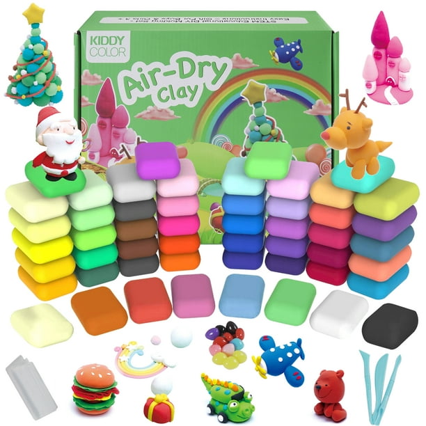 KIDDYCOLOR 56 Colors Air Dry Clay Kit, Modeling Clay Kit for Kids with  Sculpting Tools, Animal Decoration Accessories, Ultra Light Magic Clay  Craft Gift for Boys & Girls Age 3-12 Years Old -