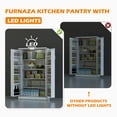 thumbnail image 4 of 50"H Kitchen Pantry Storage Cabinets, Food Cabinets Buffet Cupboards with 2 Doors and Shelves Adjustable for Small Space in Dinning Room, Living Room, Pure White, 4 of 7