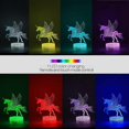 thumbnail image 3 of Lámpara de noche de unicornio, regalo de cumpleaños para niñas, lámpara de ilusión 3D con 12 colores y 3 modos de degradado cambiantes., 3 of 5