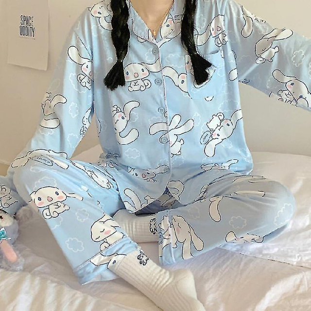 Sanrios Kawaii Pajamas Cinnamoroll Cute Cartoon Korean Dormitory Home Clothes Girlfriend Gift