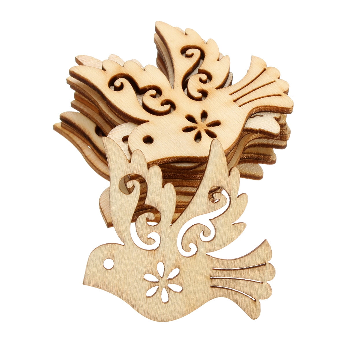 DIY Crafts 10pcs/lot Handicraft Bird Die Cutting Wood Angle DIY