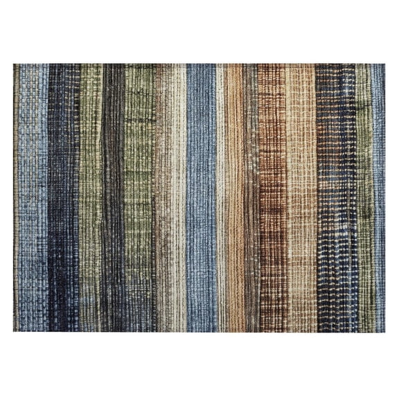 Dalyn Rugs Machine Washable Indoor/Outdoor Chantille Blue 1'8" x 2'6" Rug