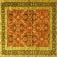 thumbnail image 1 of Ahgly Company Indoor Square Persian Yellow Traditional Area Rugs, 3' Square, 1 of 4