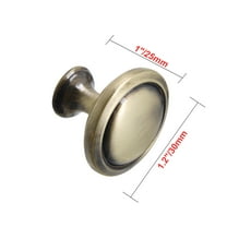 Utopia Alley Luna Cabinet Ring Pull Knob - Decorative Cabinet Drop Pull Knobs for Cabinets and Drawers - Vintage Cabinet Hardware with Hand Finished Antique Brass - Metal Drawer Pull Knobs 1.2"