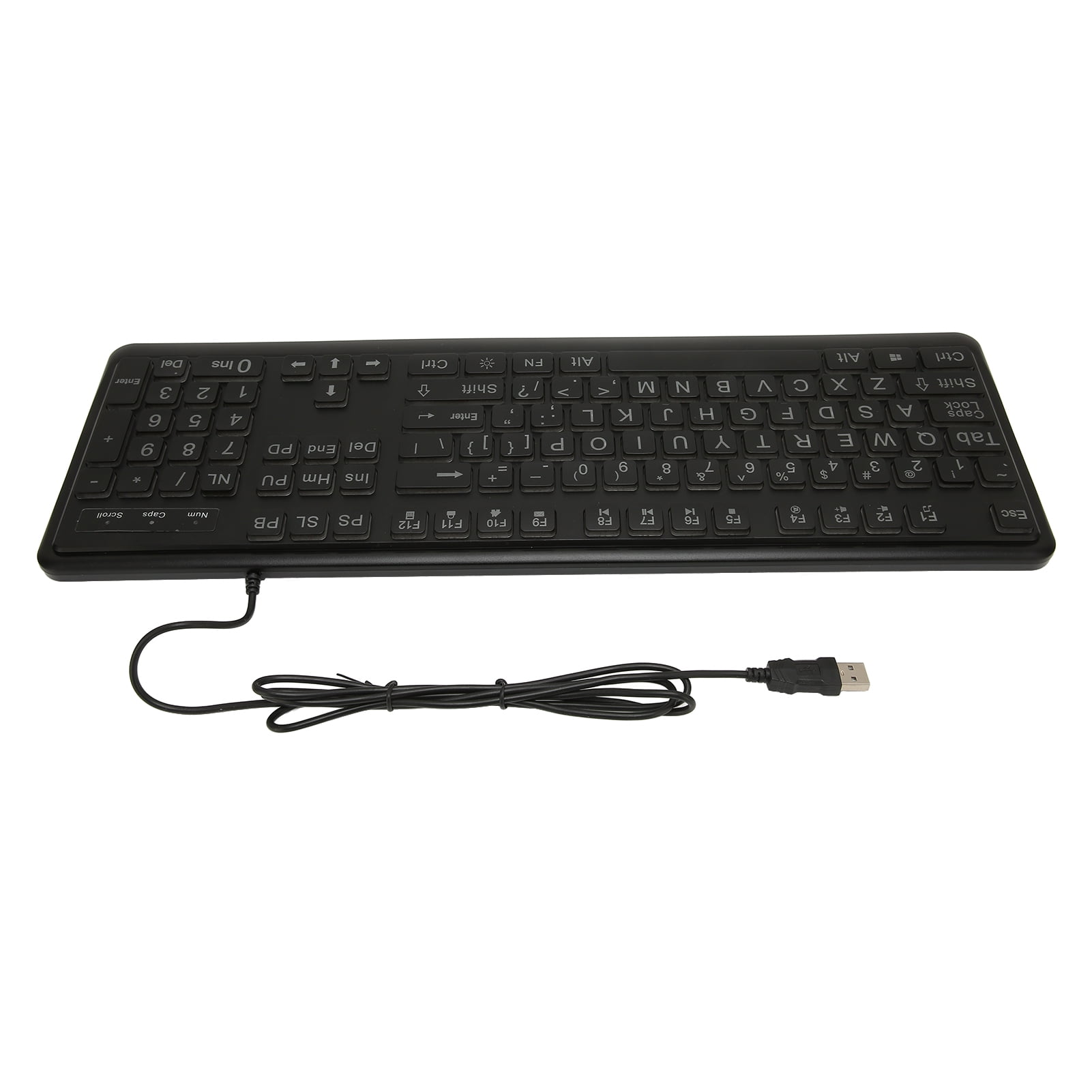 Promate Ergonomic Wired USB Full-Size Keyboard & Mouse Combo, Plug & Play,  Easy-to-Read Characters, Widely Compatible