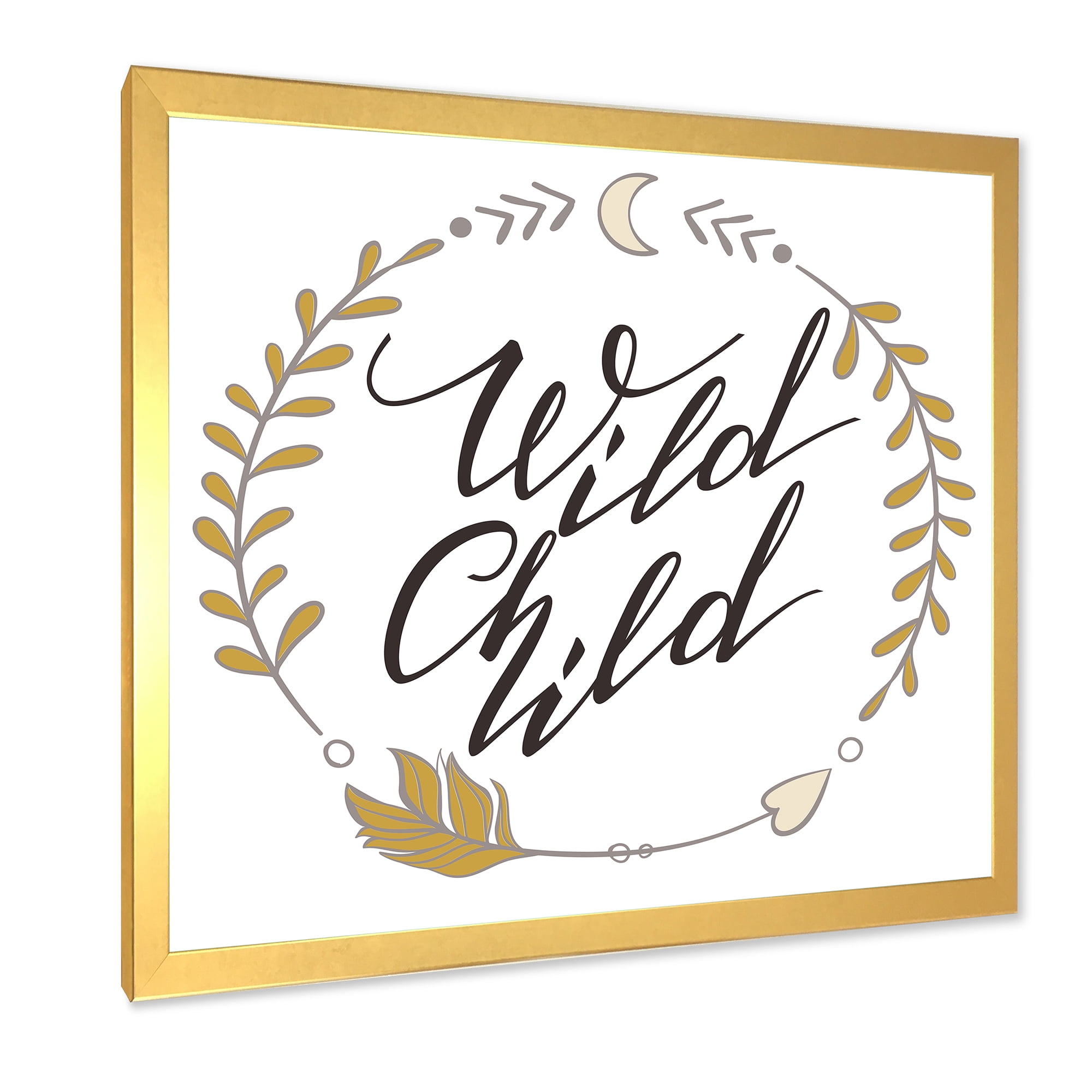 Designart 'Wild Child Under Arrows Circled' Traditional Framed Art Print