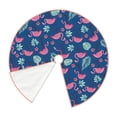 thumbnail image 2 of Daiia Plants And Flamingos Drawing Merry Christmas Tree Skirt , Xmas Large Lace-up Tree Skirt, Santa Snowflakes Rustic Home Decorations New Year Party Farmhouse Decor-48", 2 of 7