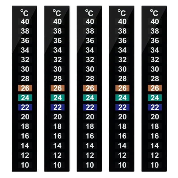 EeaseMX 10 tiras adhesivas tradicionales para termómetro digital de temperatura, sistema de visualización en grados Celsius