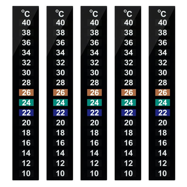 EeaseMX 10 tiras adhesivas tradicionales para termómetro digital de temperatura, sistema de visualización en grados Celsius
