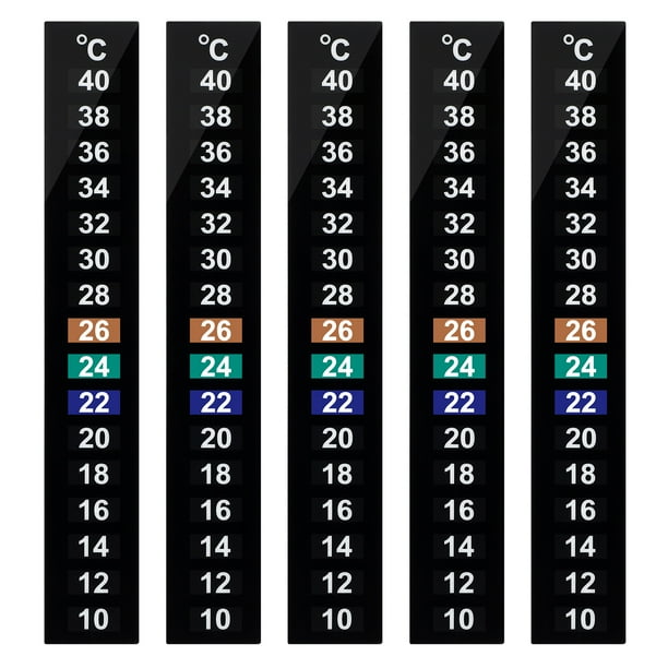 EeaseMX 10 tiras adhesivas tradicionales para termómetro digital de temperatura, sistema de visualización en grados Celsius