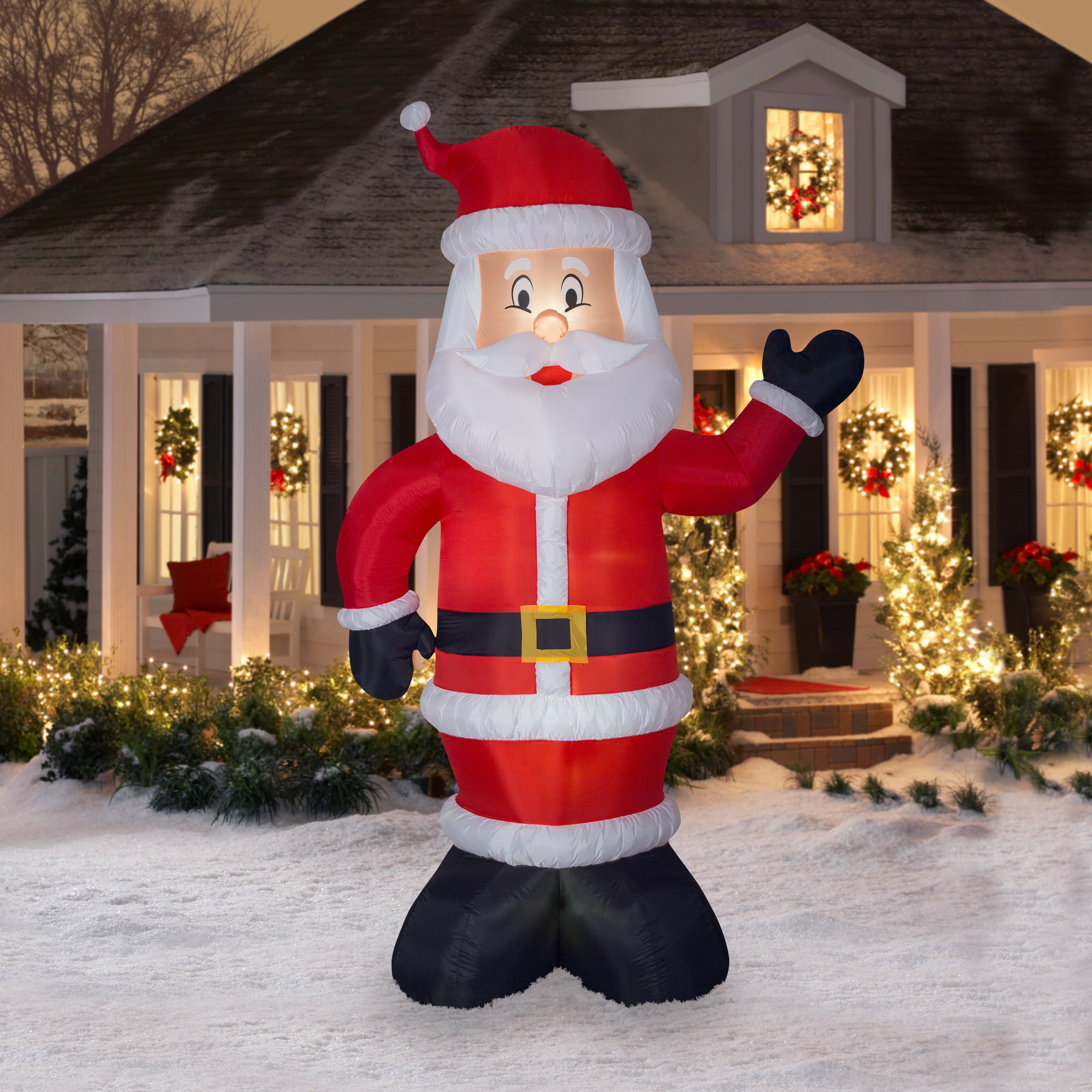 Inflatable Santa Airblown 10' Lighted Christmas Holiday Outdoor Decor ...