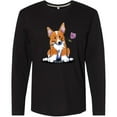 thumbnail image 3 of Inktastic Flower Corgi Long Sleeve T-Shirt, 3 of 5