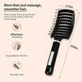 thumbnail image 2 of FACEGA Hair Brush Portable Hollow Mini Brush Fashionable Hair Dryer Brush with Boar Bristles,Black, 2 of 4