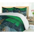 thumbnail image 5 of Ambesonne Nature Duvet Cover Sets, Penguins on Lake, 2-King, Lime Green Grey, 5 of 7